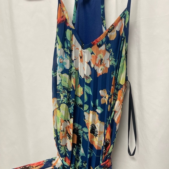 B Darlin Pleated Floral Maxi Dress with Tie - Picture 4 of 9